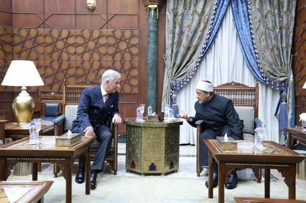 الإمام الأكبر يستقبل ملك بلجيكا  .jpg