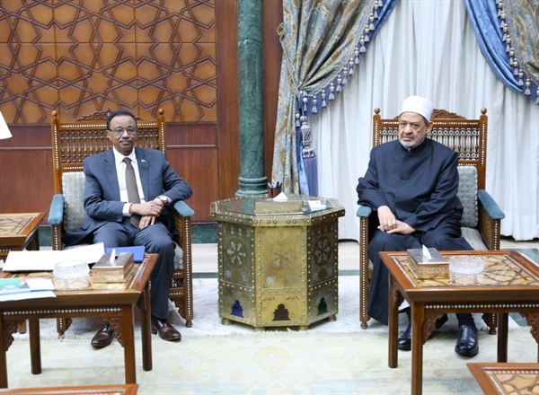 شيخ الأزهر يستقبل وزير التعليم العالي والبحث العلمي السوداني لبحث تعزيز التعاون المشترك .jpg